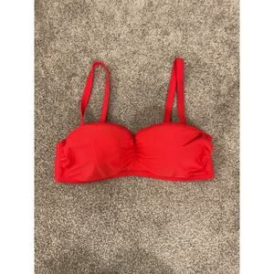 ModCloth Retro PinUp Pushup Red Bikini Top, L